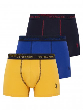 U.S. POLO ASSN. 3Pack boxerky 80178 tm.modrá, žlutá, modrá
